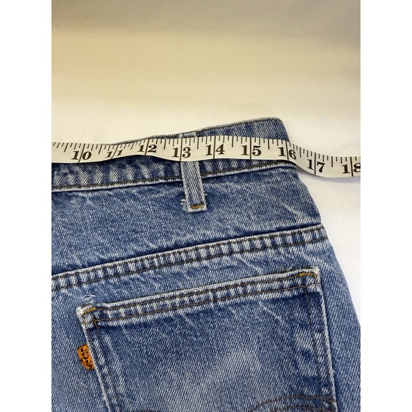Vintage 1984 Orange Tab Levi's 575 Jorts Raw Hem Size 32 - Picture 8 of 12